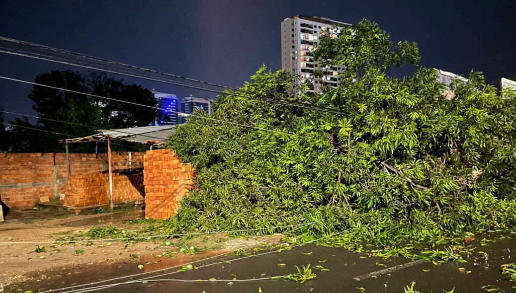 Parte do muro ficou destruído