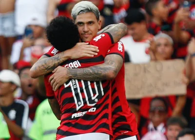 Pedro e Gabigol, do Flamengo