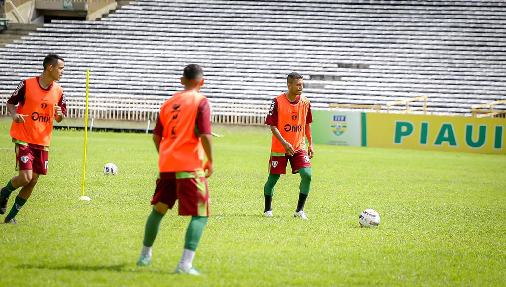 Pio durante o treino recreativo