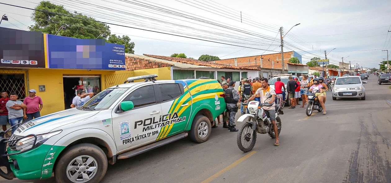PM chegou ao local logo após o crime