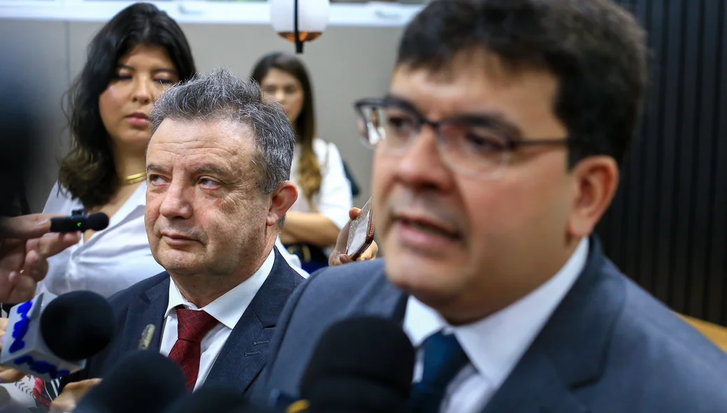 Presidente do TJ-PI, Hilo de Almeida e  Governador Rafael Fonteles