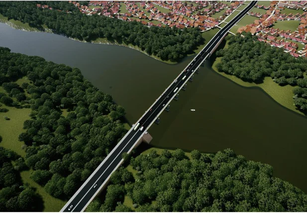 Projeto da construção de ponte sobre o rio Poti