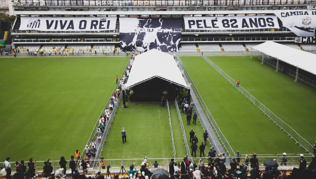 Tenda do Santos FC aonde o Rei Pelé foi velado
