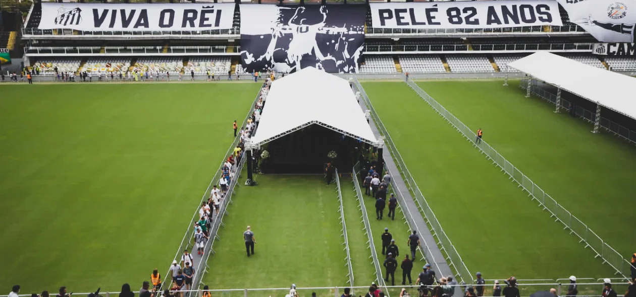 Tenda do Santos FC aonde o Rei Pelé foi velado