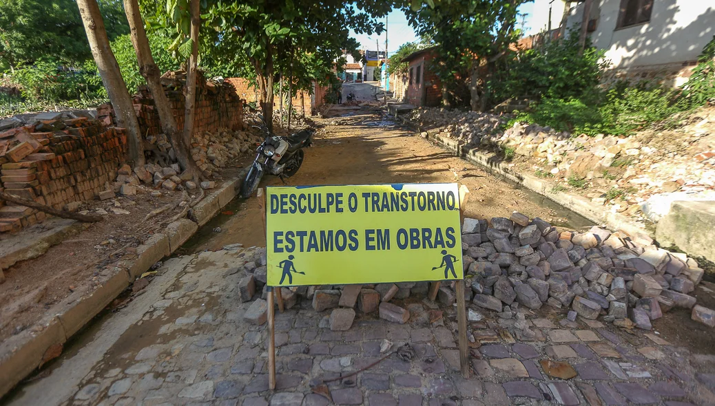 Trecho está em obra