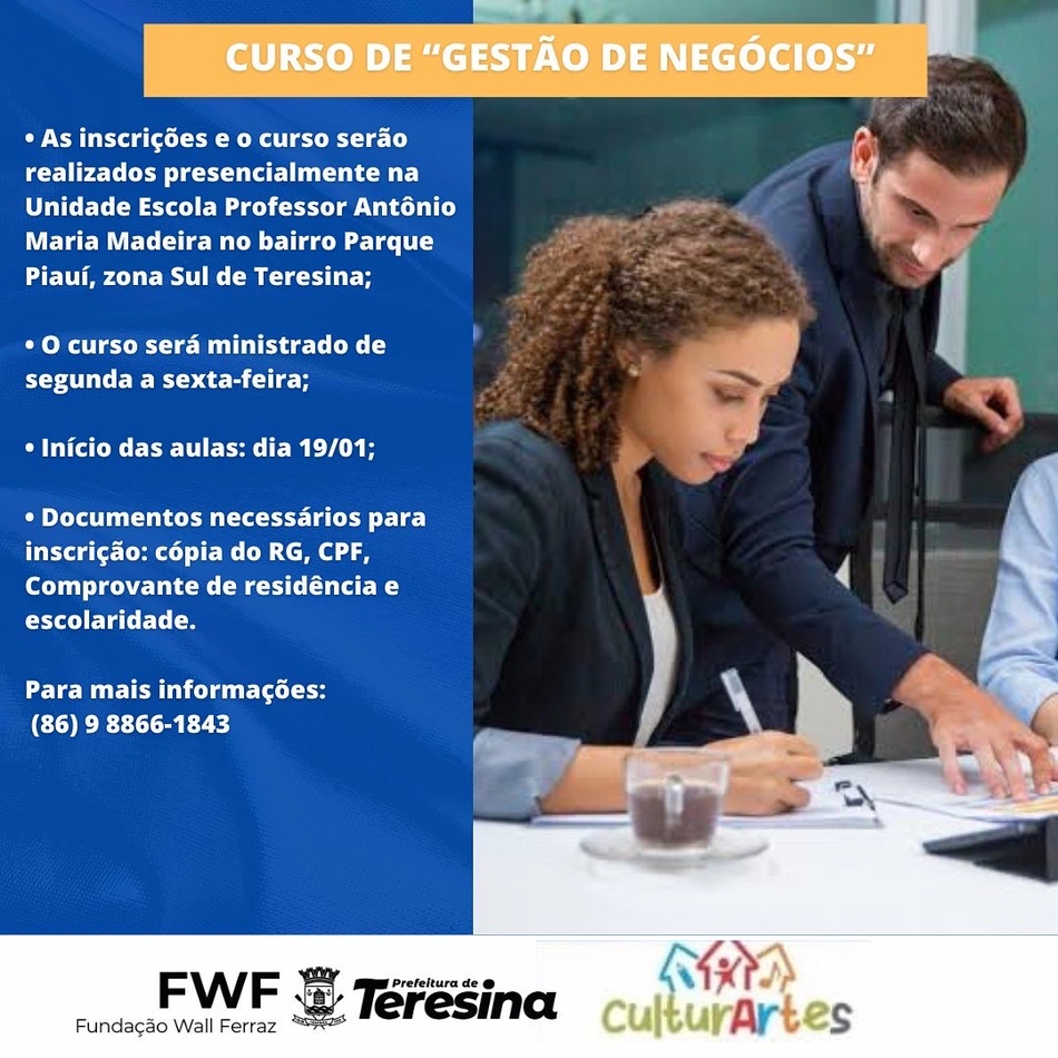Vagas para cursos de qualificação