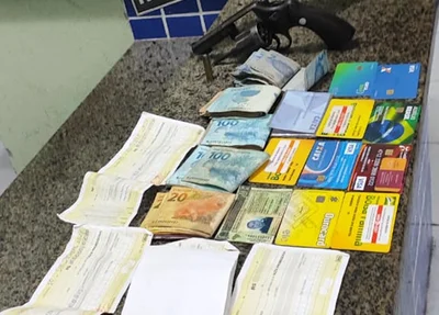 2º BPM prendeu homem com mais de 4 mil de reais proveninentes de jgos de azar e com arma de fogo