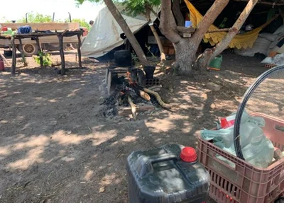 Acampamento que os trabalhadores foram resgatados