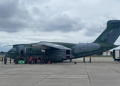 Aeronave de modelo KC-390 Millennium (Embraer), da Força Aérea Brasileira (FAB)