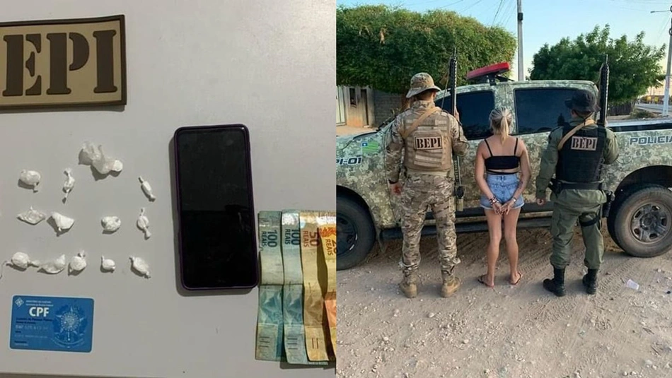 BEPI prende dona de bar em Jaicós por tráfico de drogas