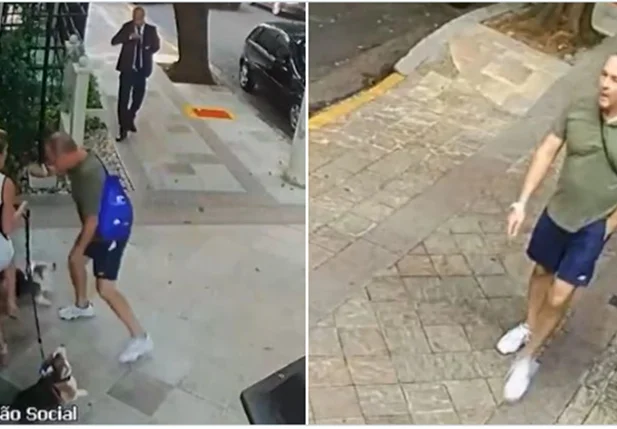 Caroline Zanin e cachorros são agredidos na frente de prédio