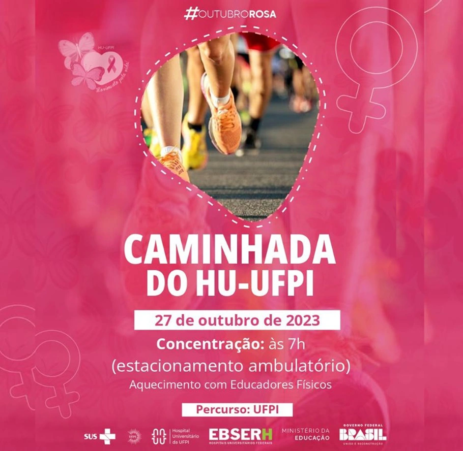 Divulgação da caminhada do HU em alusão ao Outubro Rosa