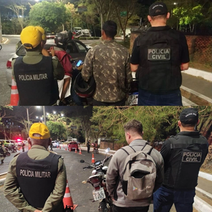 Dois dos quatro presos durante as ações policiais