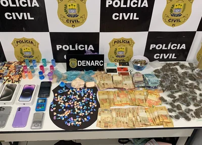 Droga apreendida pelo Denarc