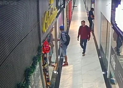 Dupla faz arrastão no Grand Dirceu Shopping