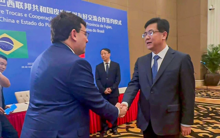 Governador Rafael Fonteles e o governador da província de Fujian