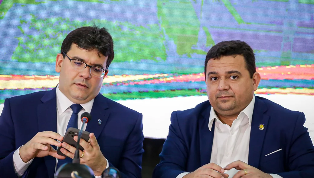 Governador rafael Fonteles e o presidente da APPM, Toninho de Caridade
