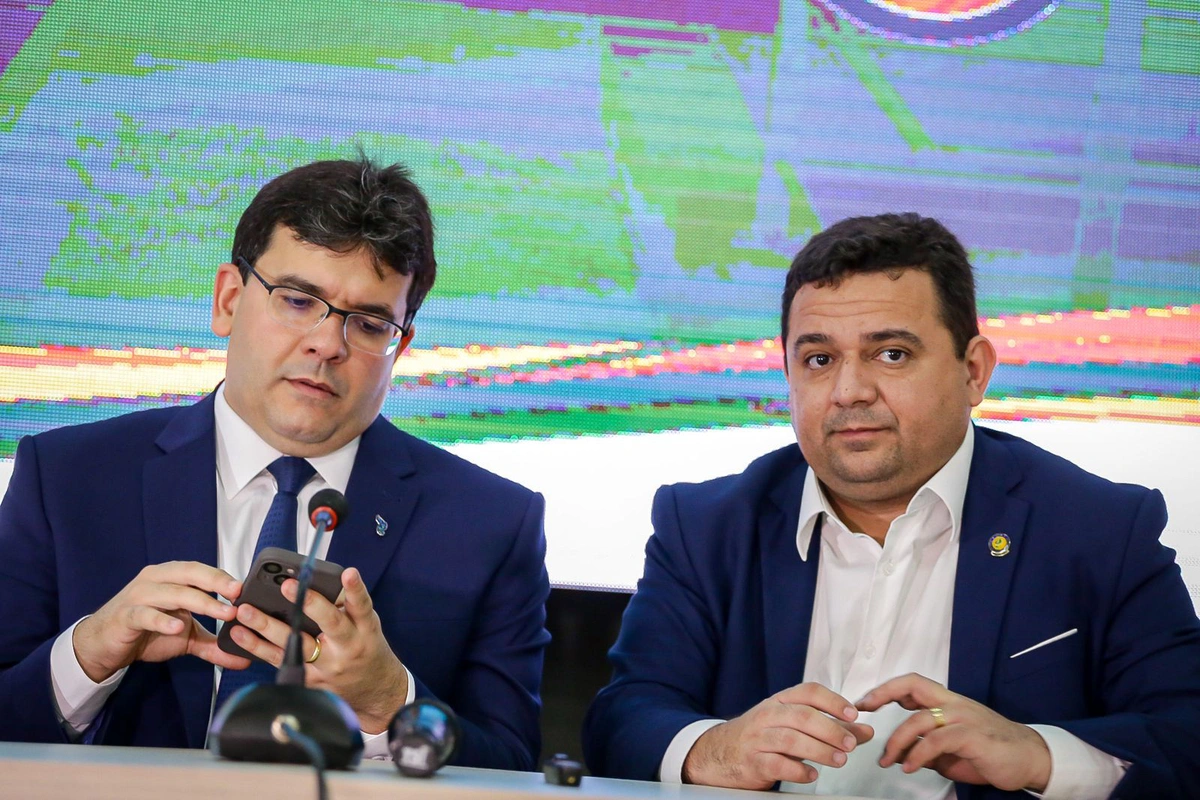 Governador rafael Fonteles e o presidente da APPM, Toninho de Caridade