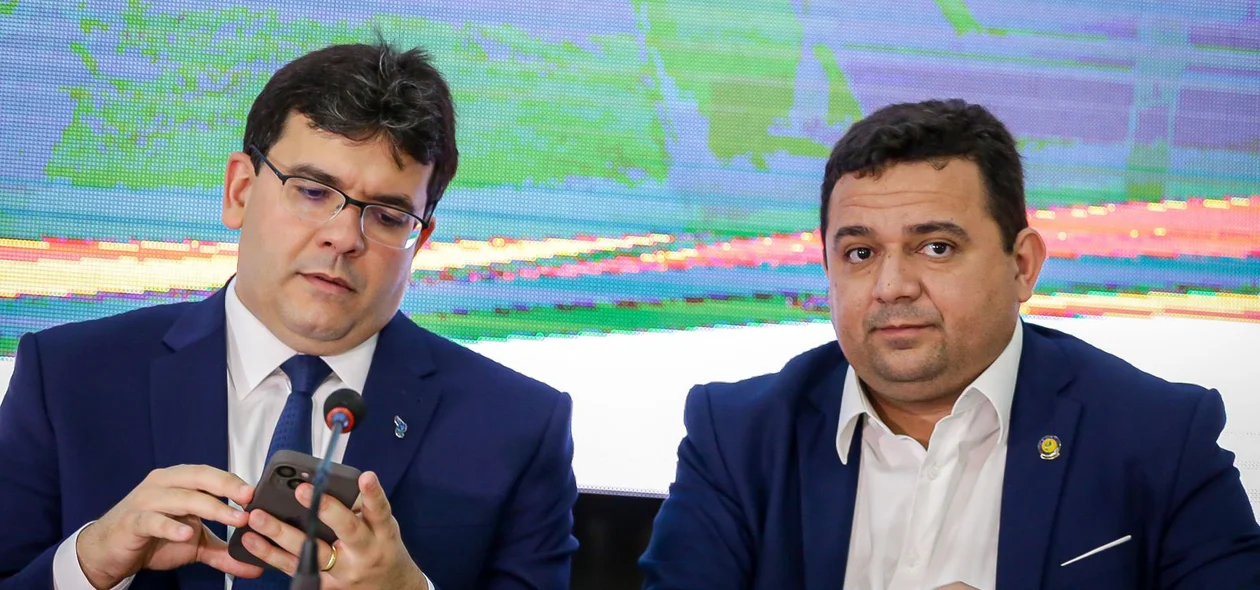 Governador rafael Fonteles e o presidente da APPM, Toninho de Caridade