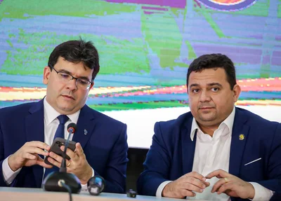 Governador rafael Fonteles e o presidente da APPM, Toninho de Caridade