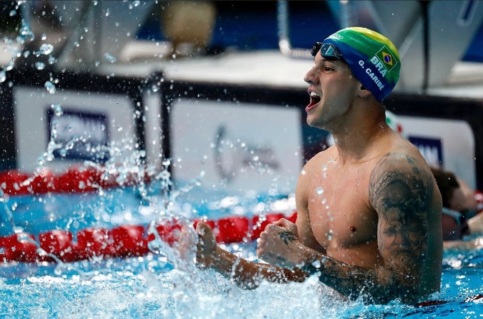 Guilherme Caribé leva o ouro nos 100m livre