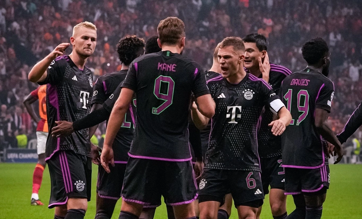 Harry Kane marcou um dos gols da vitória do Bayern