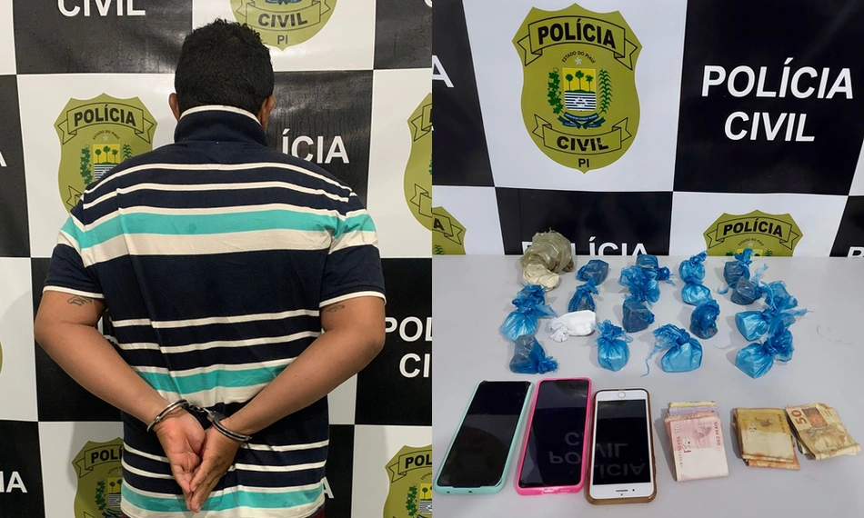 Homem preso em flagrante com drogas