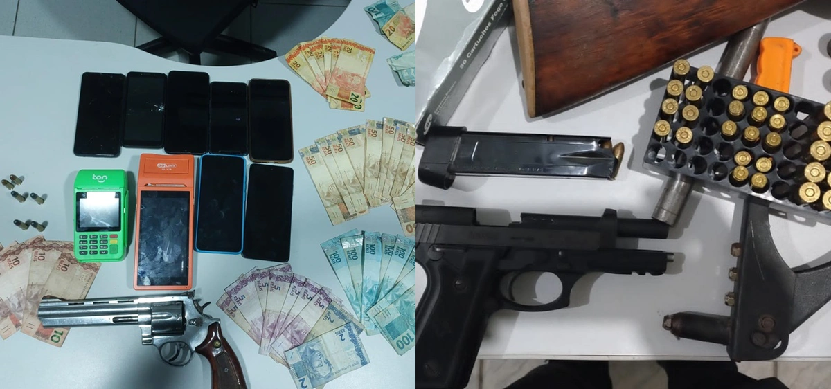 Ilícitos apreendidos durante a Operação Bogotá