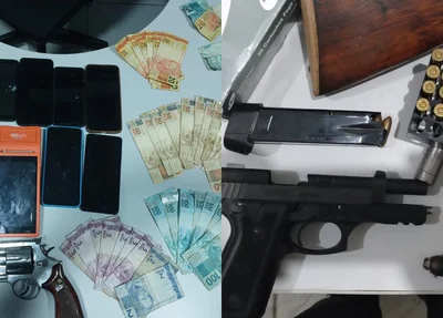 Ilícitos apreendidos durante a Operação Bogotá
