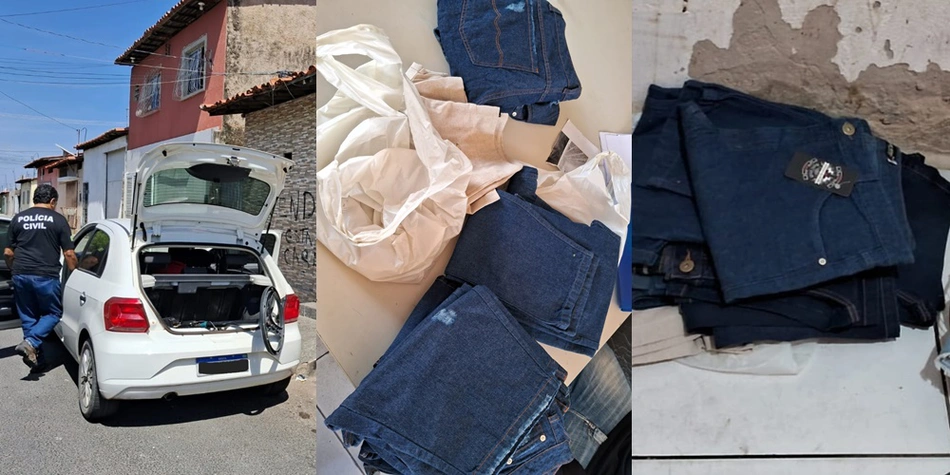 Itens apreendidos pela Polícia Civil em posse dos suspeitos