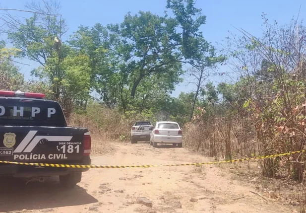 Local onde o corpo foi encontrado, no bairro Esplanada, na zona sul de Teresina