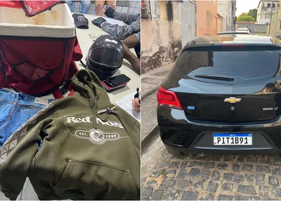 Material apreendido com os bandidos; Onix também foi recuperado