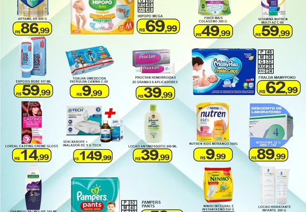 Mix de ofertas HiperFarmax em 10x no cartão