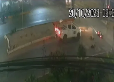 Momento do acidente que deixou o influenciador Lokinho gravemente ferido