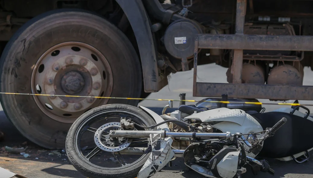 Motocicleta da vítima