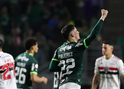 Piquerez marcou dois gols da vitória do Palmeiras