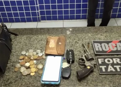 PM recuperou itens roubados da vítima e apreendeu um revólver