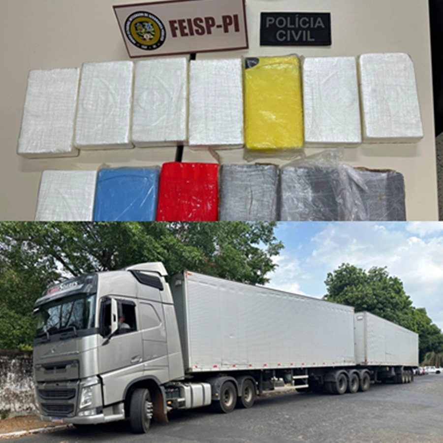 Polícia prende caminhoneiro que transportava 13 Kg de cocaína em Teresina