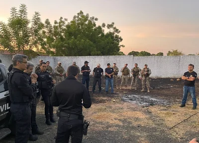Policiais civis que participaram da operação na região da Grande Santa Maria da Codipi