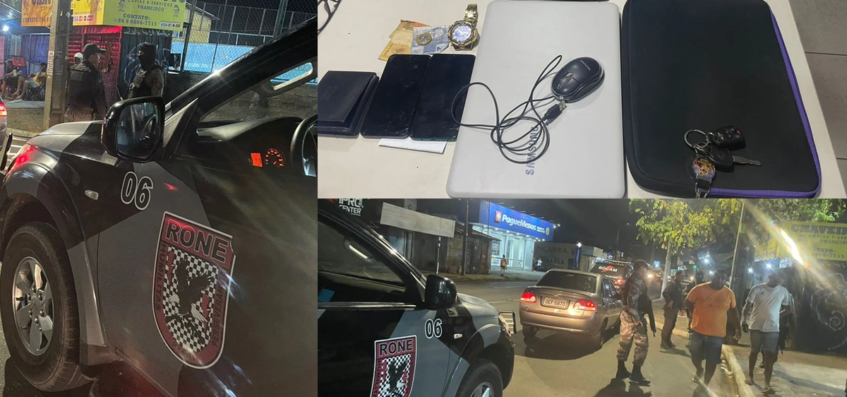 Policiais do BPRone prendem suspeitos de furtar itens de dentro de um carro