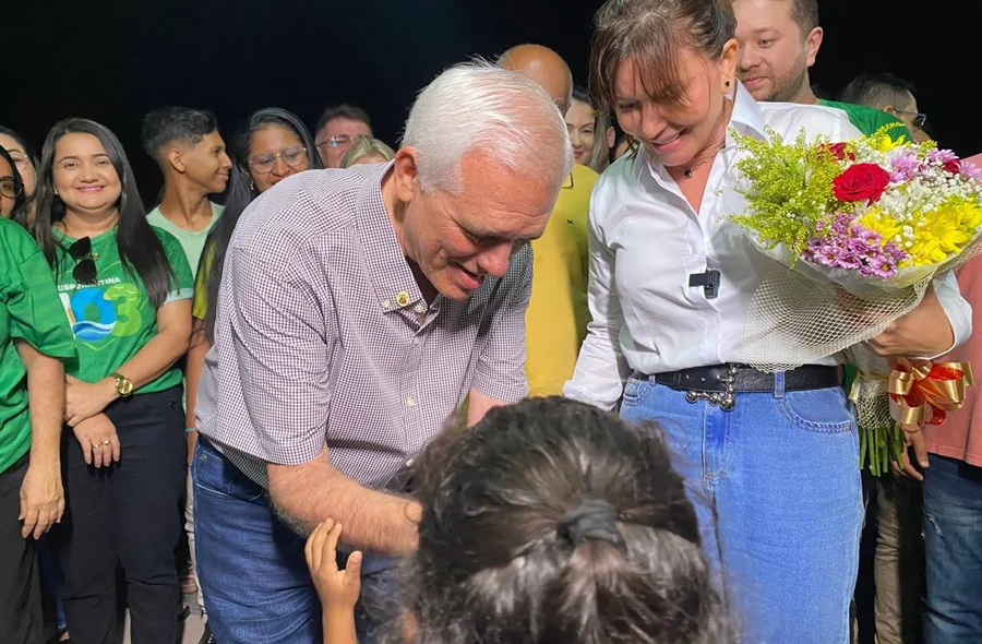 Prefeita Ivanária Sampaio e o vice-governador do Piauí, Themístocles Filho