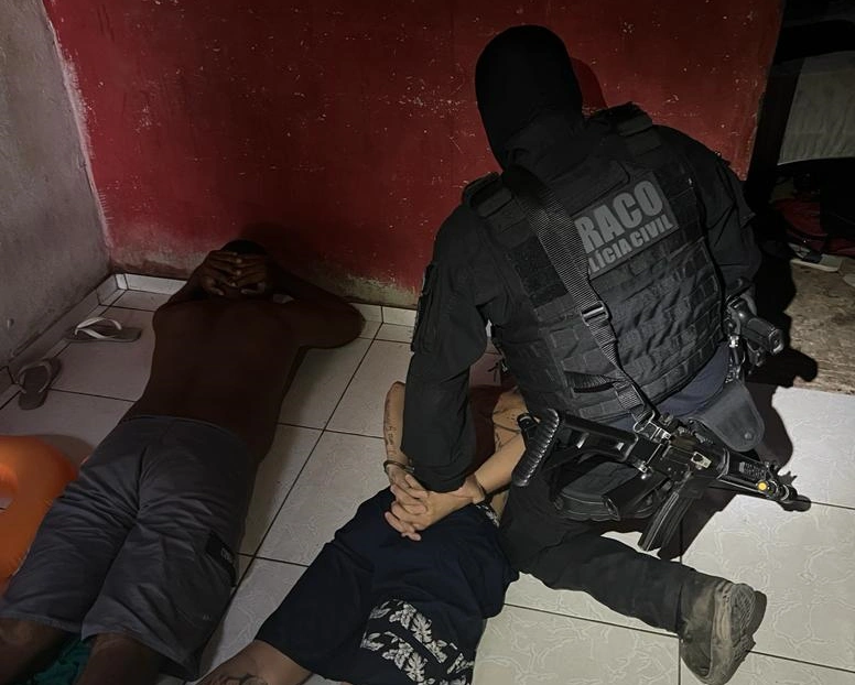 Presos na operação
