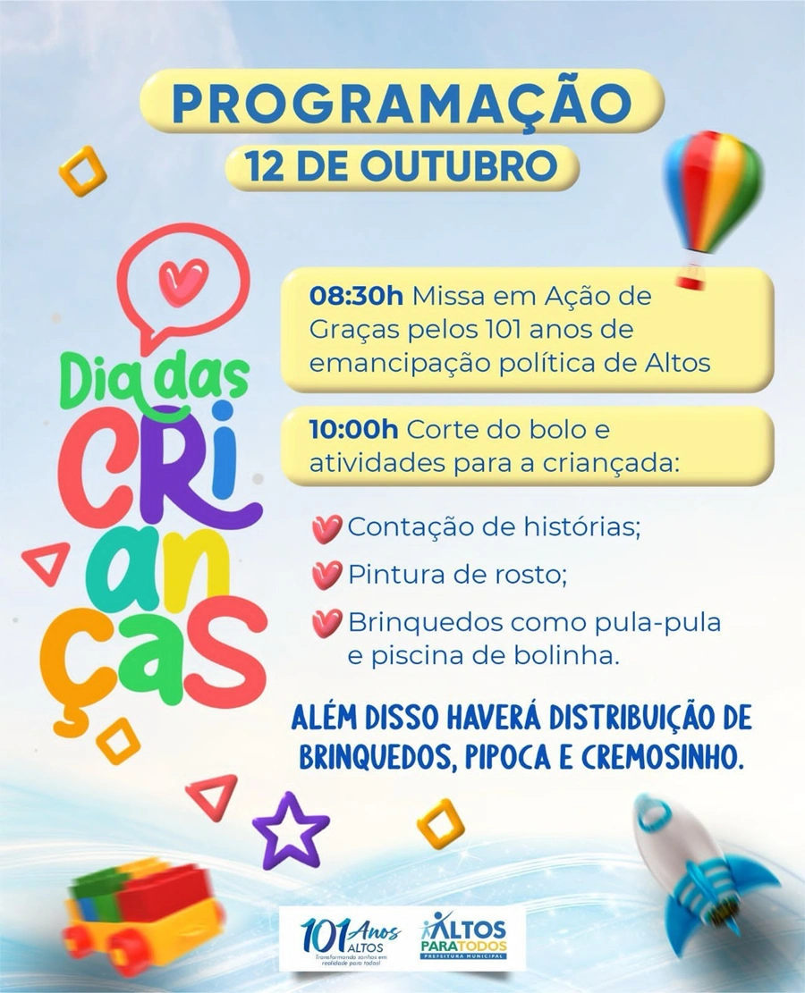 Programação para o dia das crianças