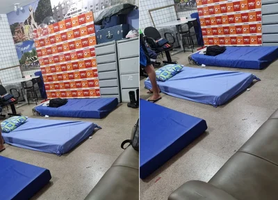 Sala de descanso masculina de socorristas do SAMU