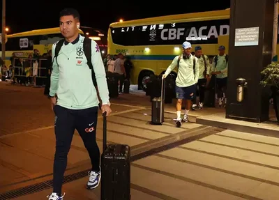 Seleção Brasileira desembarcou no Uruguai para jogo das Eliminatórias