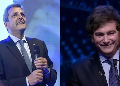 Sergio Massa e Javier Milei
