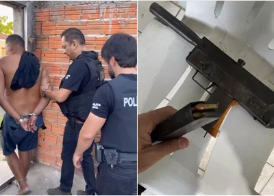 Submetralhadora apreendida durante cumprimento de mandado pelo 22º DP