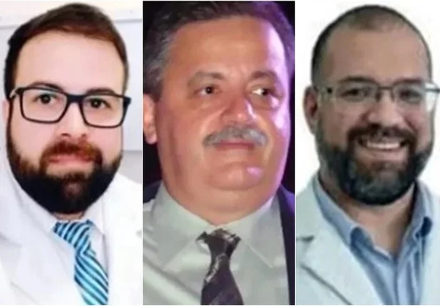 Médicos Diego Ralf Bonfim, Marcos de Andrade Corsato e Perseu Ribeiro Almeida
