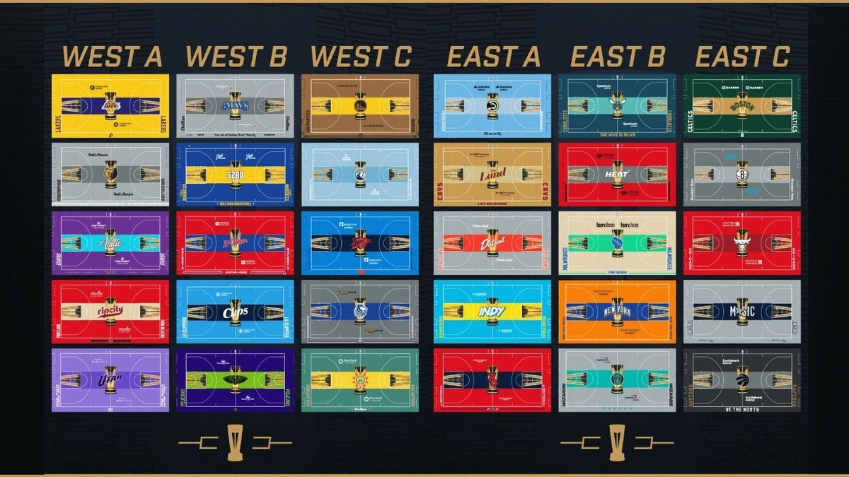 Visual das quadras para a Copa da NBA, em novembro