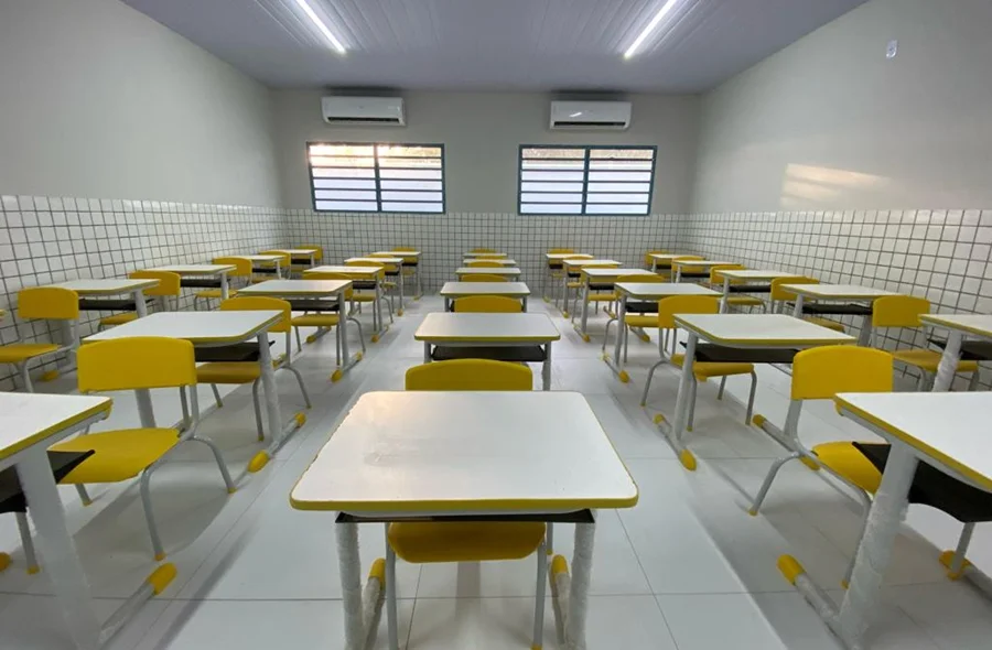 A nova creche conta com 08 salas de aula climatizadas